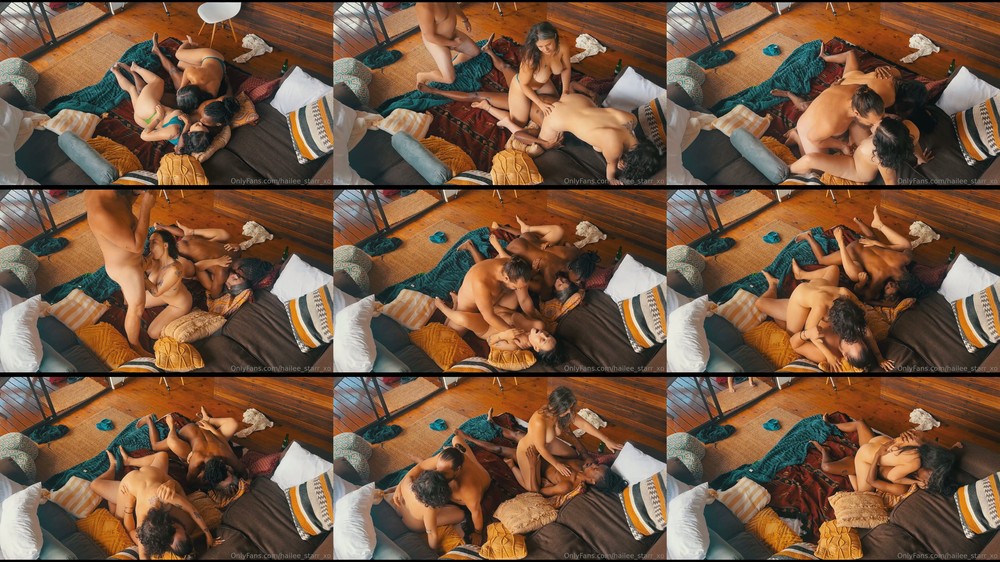 Leah and Bear - Foursome W/ Hailee Starr - Scene Screenshots