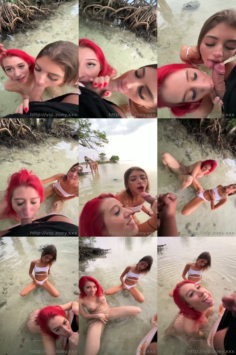 Scene screenshots from zoeydigiacomo (waifuminx) And Naomi Catz - Threesome BJ (OnlyFans)