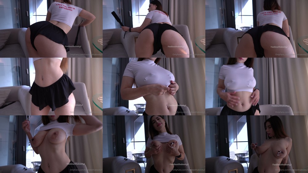 Scene screenshots from Naughtyrider69 (foodiewithabooty2) - Nipple Clamps (OnlyFans)
