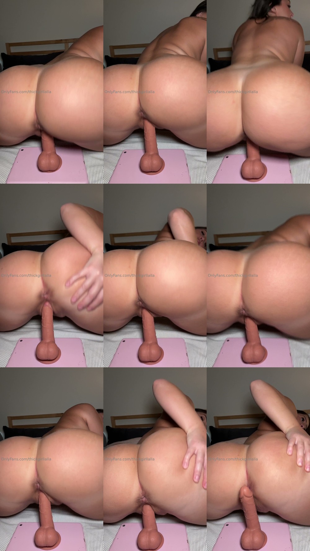 Scene screenshots from Fitgirllalla (thickgirllalla) - Shaking And Dildo Riding (OnlyFans)