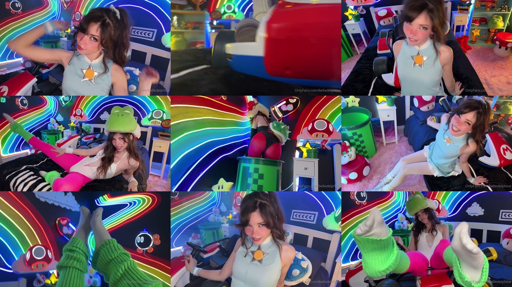 Scene screenshots from Belle Delphine - Mario Song (OnlyFans)
