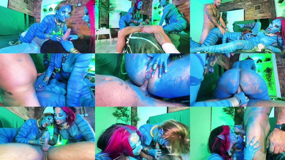 Scene screenshots from Hayley Quinn - Avatar Anal Adventures With PAWG Navi Beauties On Big Cock (Unknown)