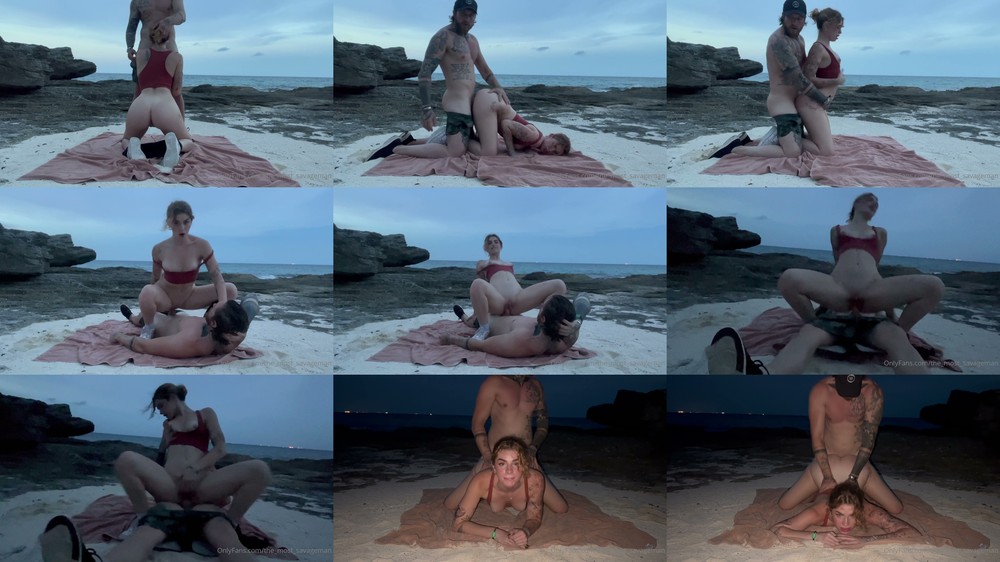Scene screenshots from Lems7 (Emily Oram) - Fuck At The Beach (OnlyFans)