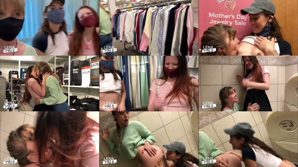 Scene screenshots from Lena Paul (lenaisapeach) - Shopping Center Lena Paul X Alison Rey X Kasey Warner (OnlyFans)