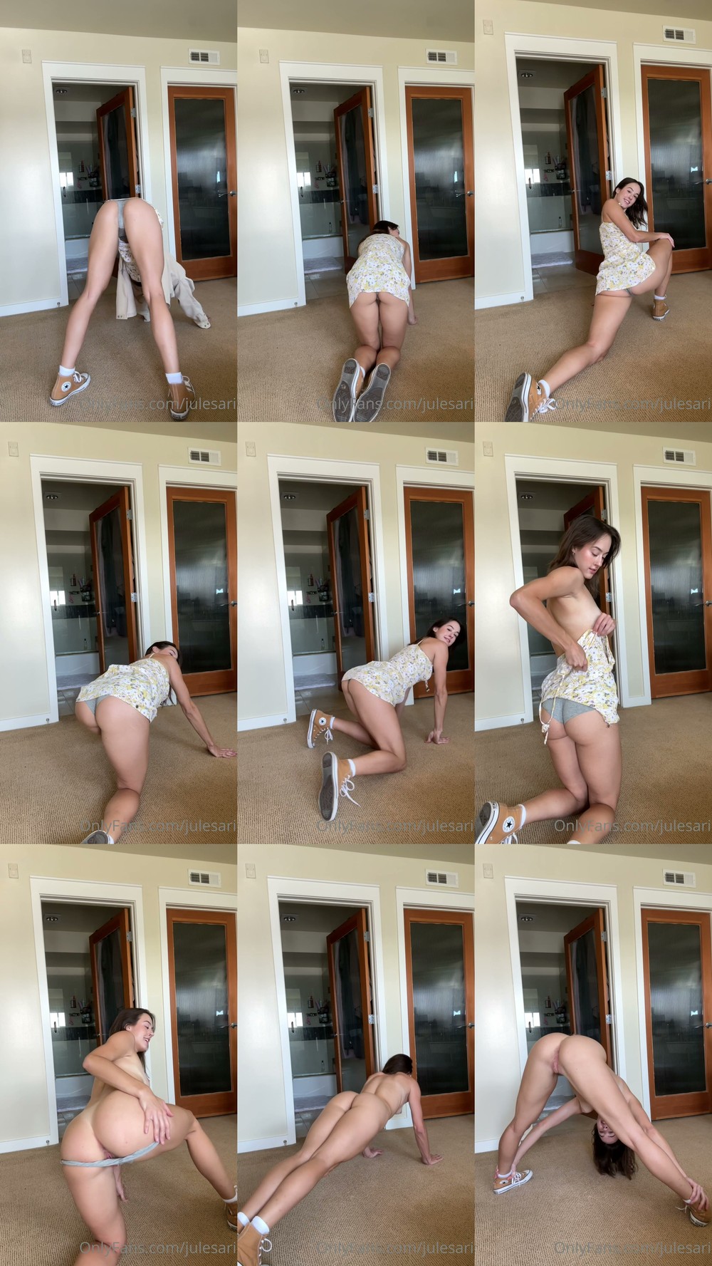 Scene screenshots from julesari (RevolutionaryElk1210) - Stretching (OnlyFans)