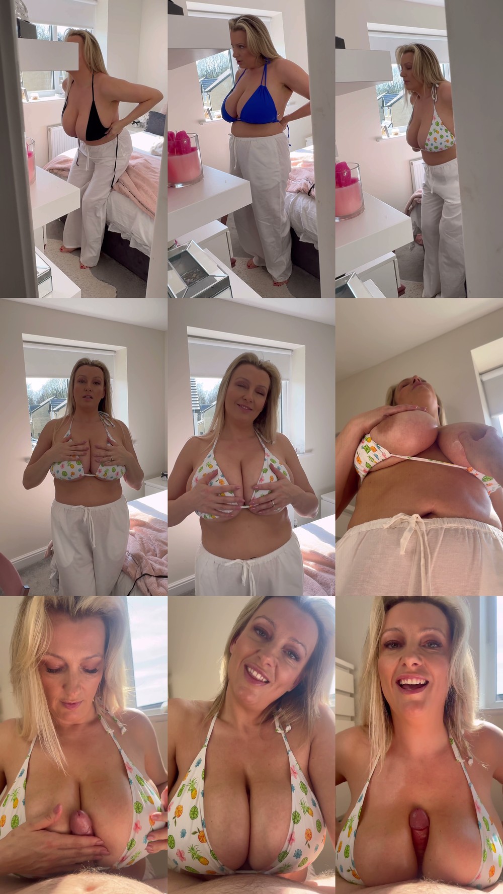 Scene screenshots from Miss Juicy Lucy - Stepson Spies On Me Trying On My Bikinis But I Catch Him And Have Fun With Him Titfuck Cum Between Tits (OnlyFans)