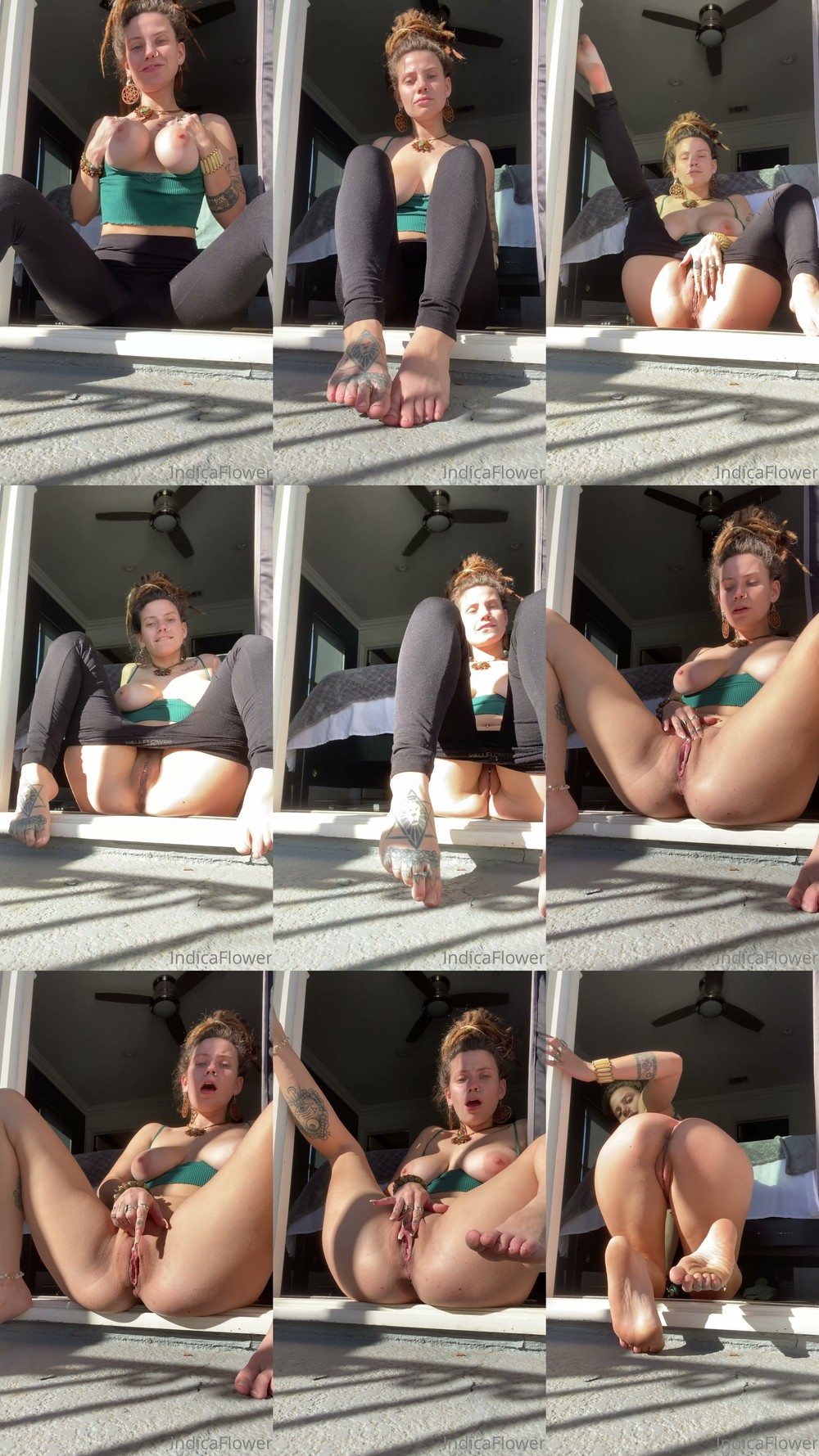 Scene screenshots from Indica Flower - Dildo Solo (OnlyFans)