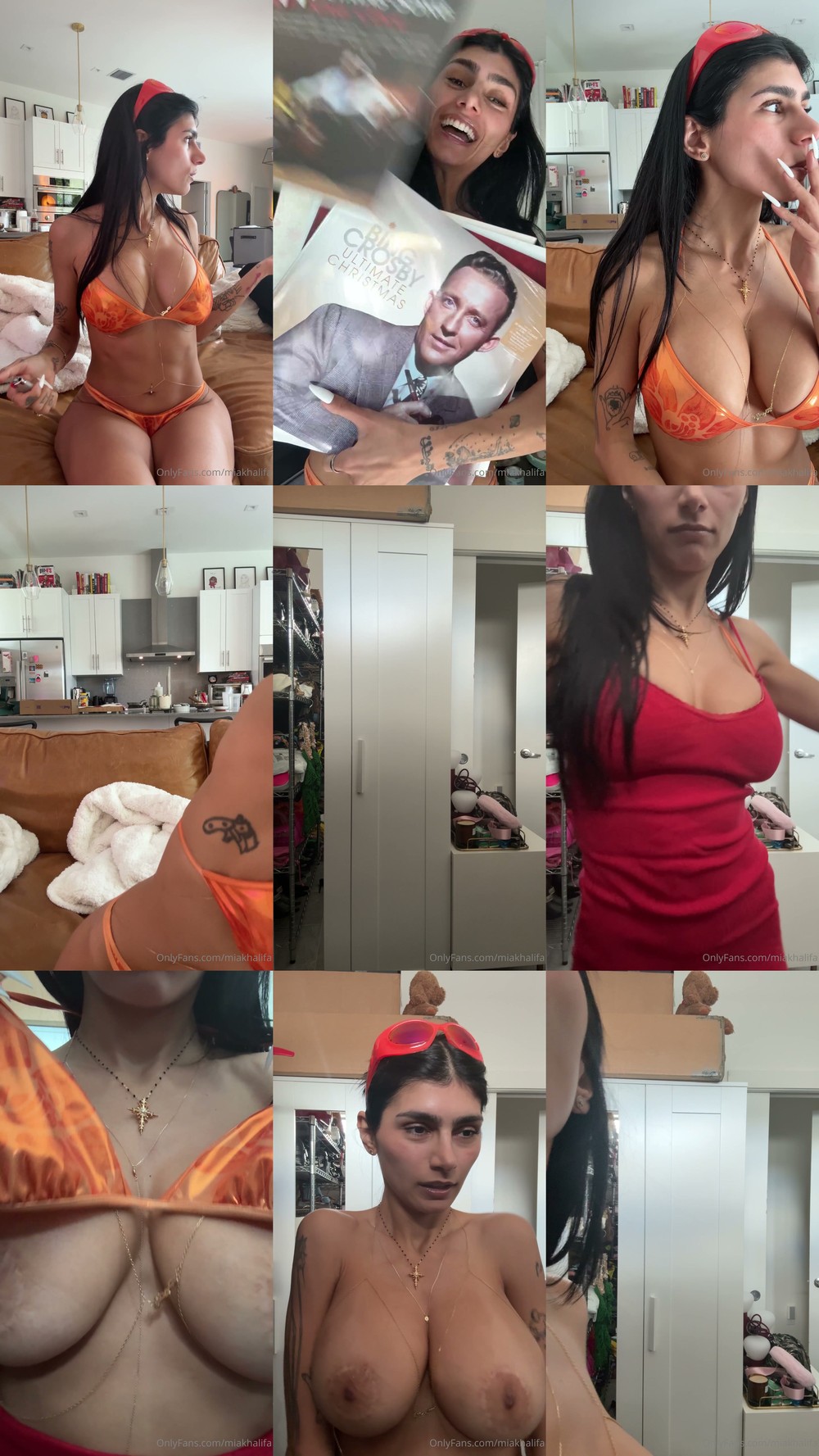 Scene screenshots from Mia Khalifa - Try On (OnlyFans)