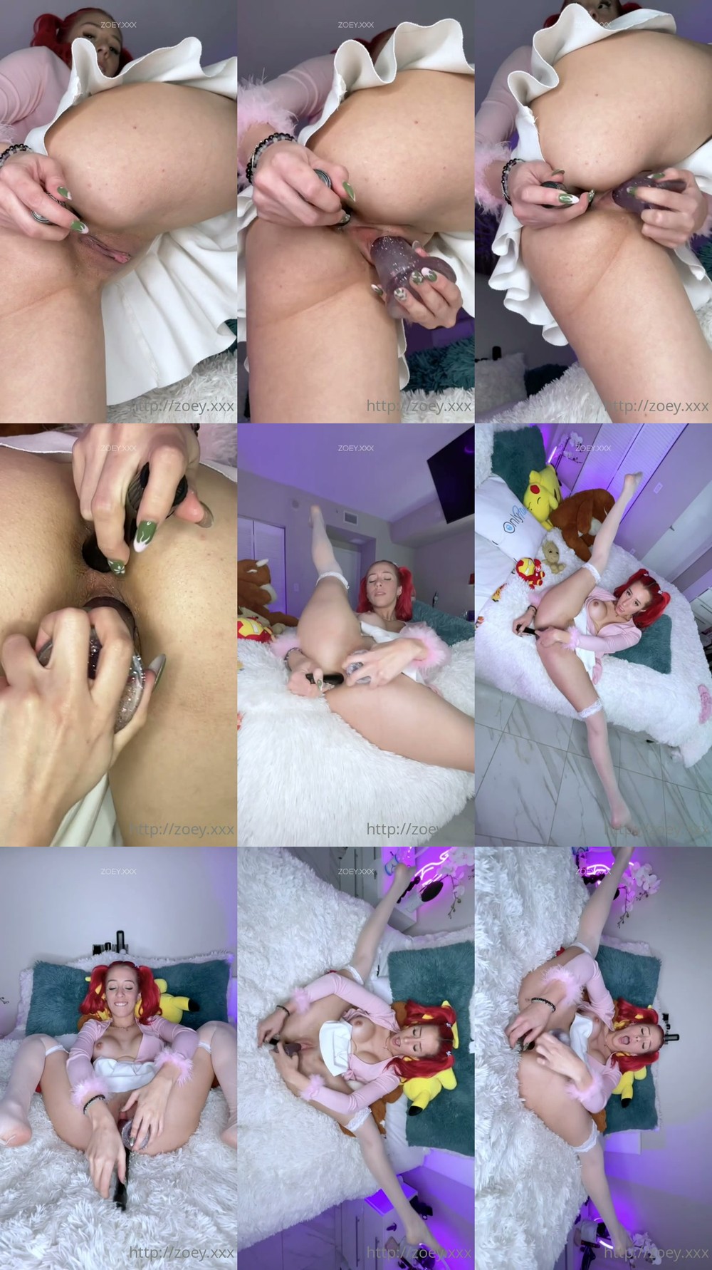 Scene screenshots from zoeydigiacomo (waifuminx) - Anal Solo 2 (OnlyFans)