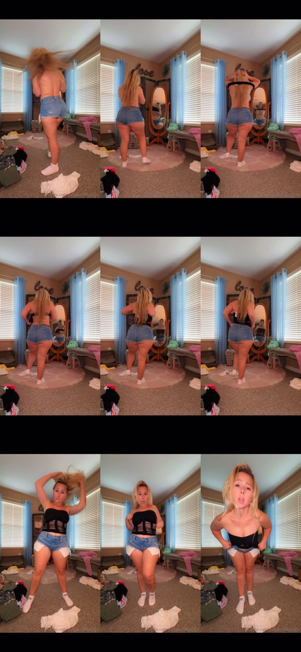 Scene screenshots from Sexypattycake - Try On (OnlyFans)