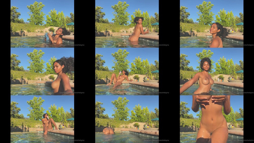 Scene screenshots from Helayna Marie (Princess Marie) - Nude Relaxing in the Pool (OnlyFans)