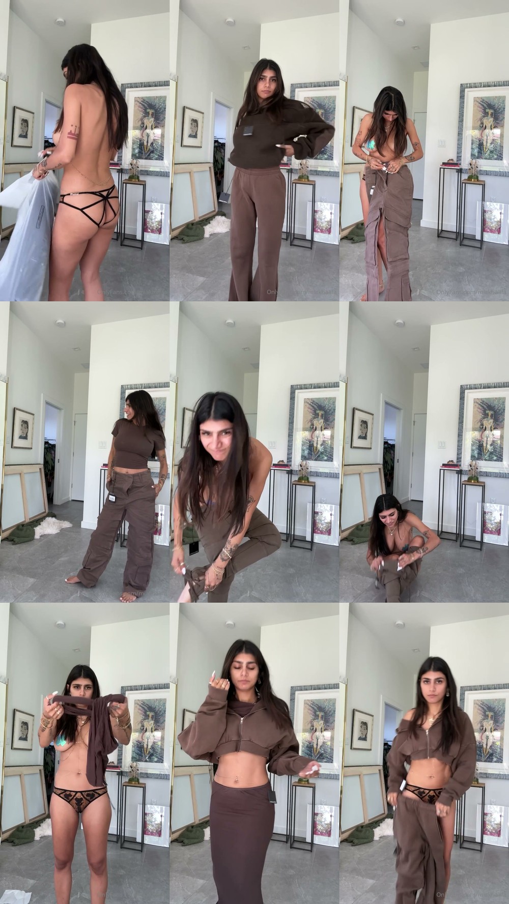 Scene screenshots from Mia Khalifa - Try On (OnlyFans)