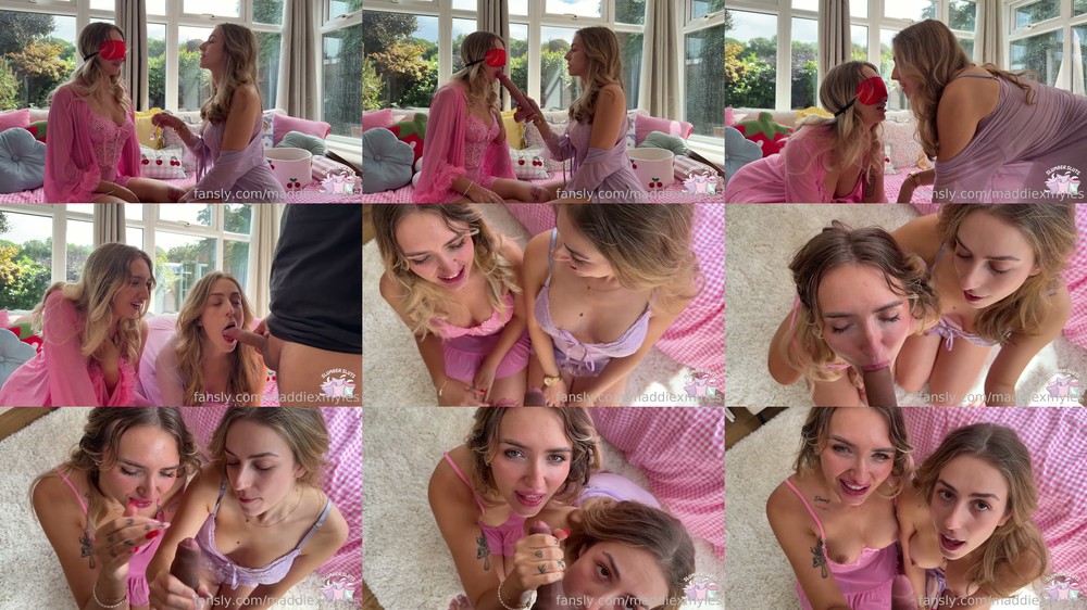 Scene screenshots from MaddiexMyles - Slumber Sluts | Whats In Your Mouth | @Kiittymarie (OnlyFans)