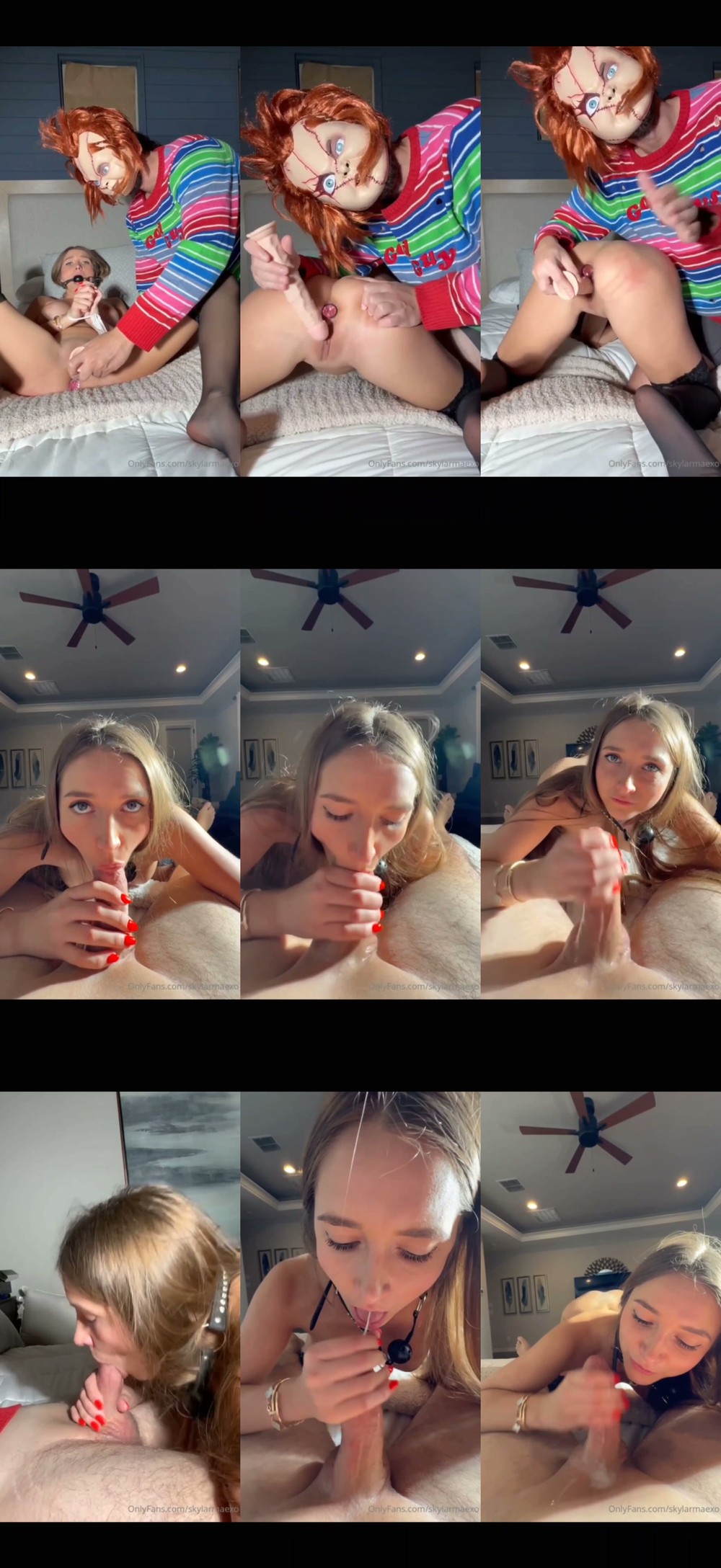 Scene screenshots from Skylar Mae (skylarmaexo) - Chucky (OnlyFans)