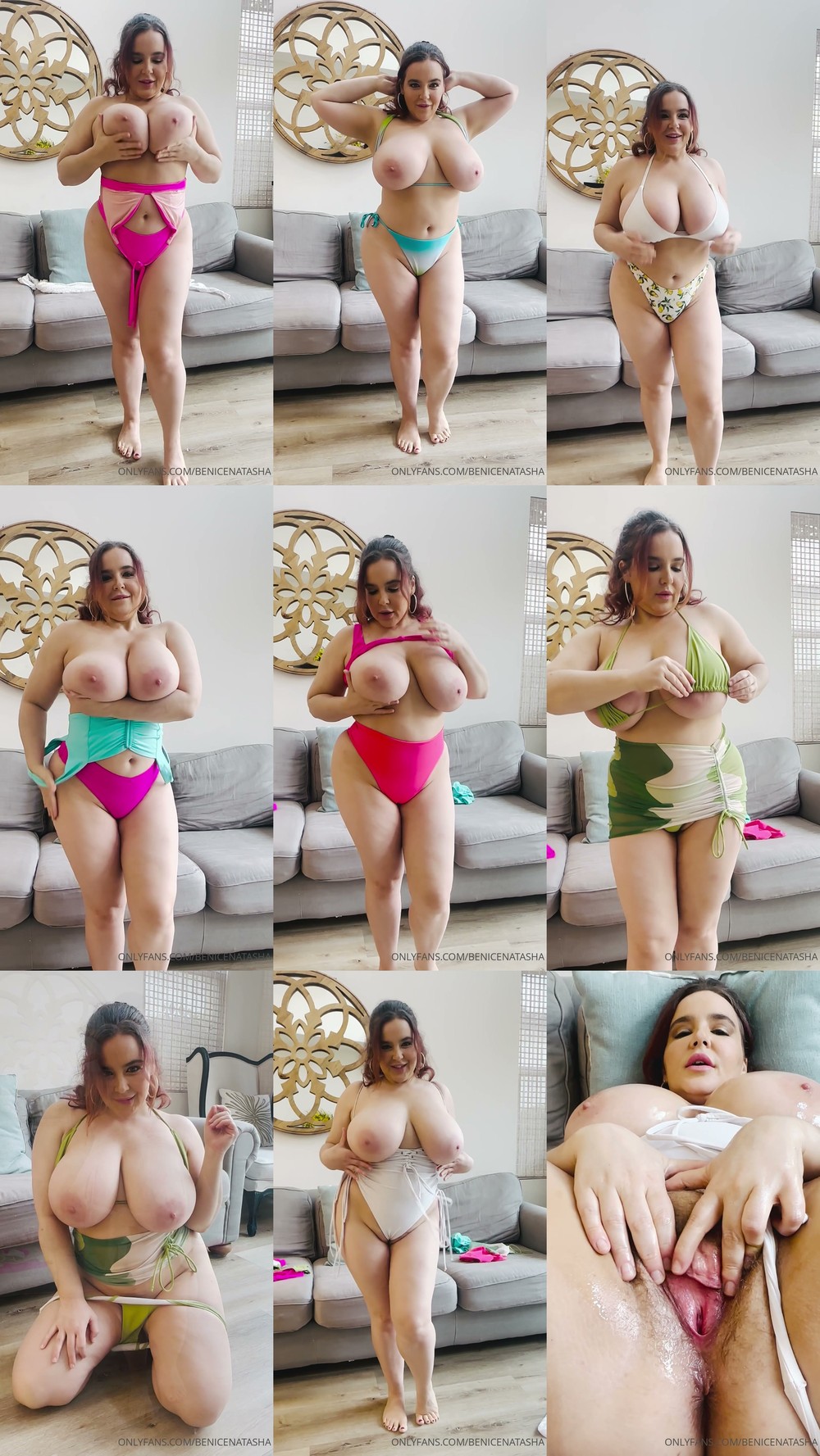 Scene screenshots from Natasha Nice - Bikini Try On Haul Video (OnlyFans)