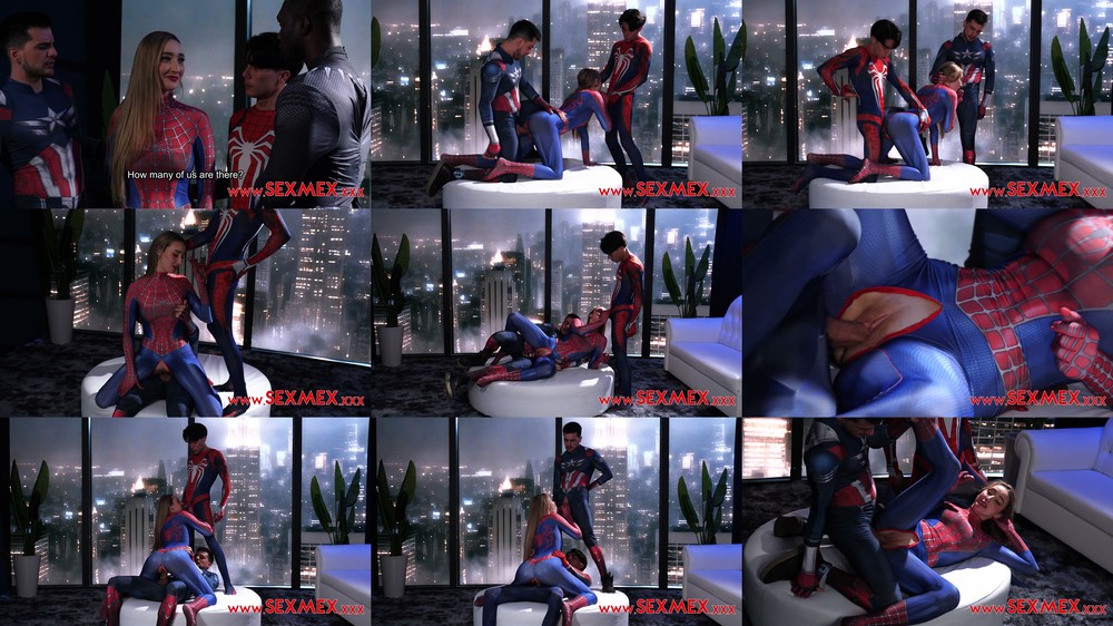 Scene screenshots from Lula Stocch - Spider Girl Banged By Superheroes (SexMex.xxx)