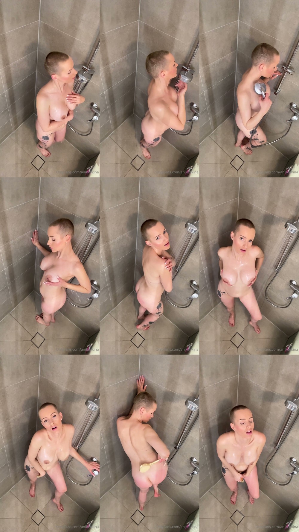 Scene screenshots from Anike Ekina - Shower (OnlyFans)