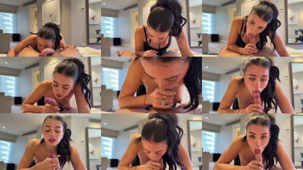 Scene screenshots from Emily Black (Emblack) - Blowjob Cum in Moith (OnlyFans)