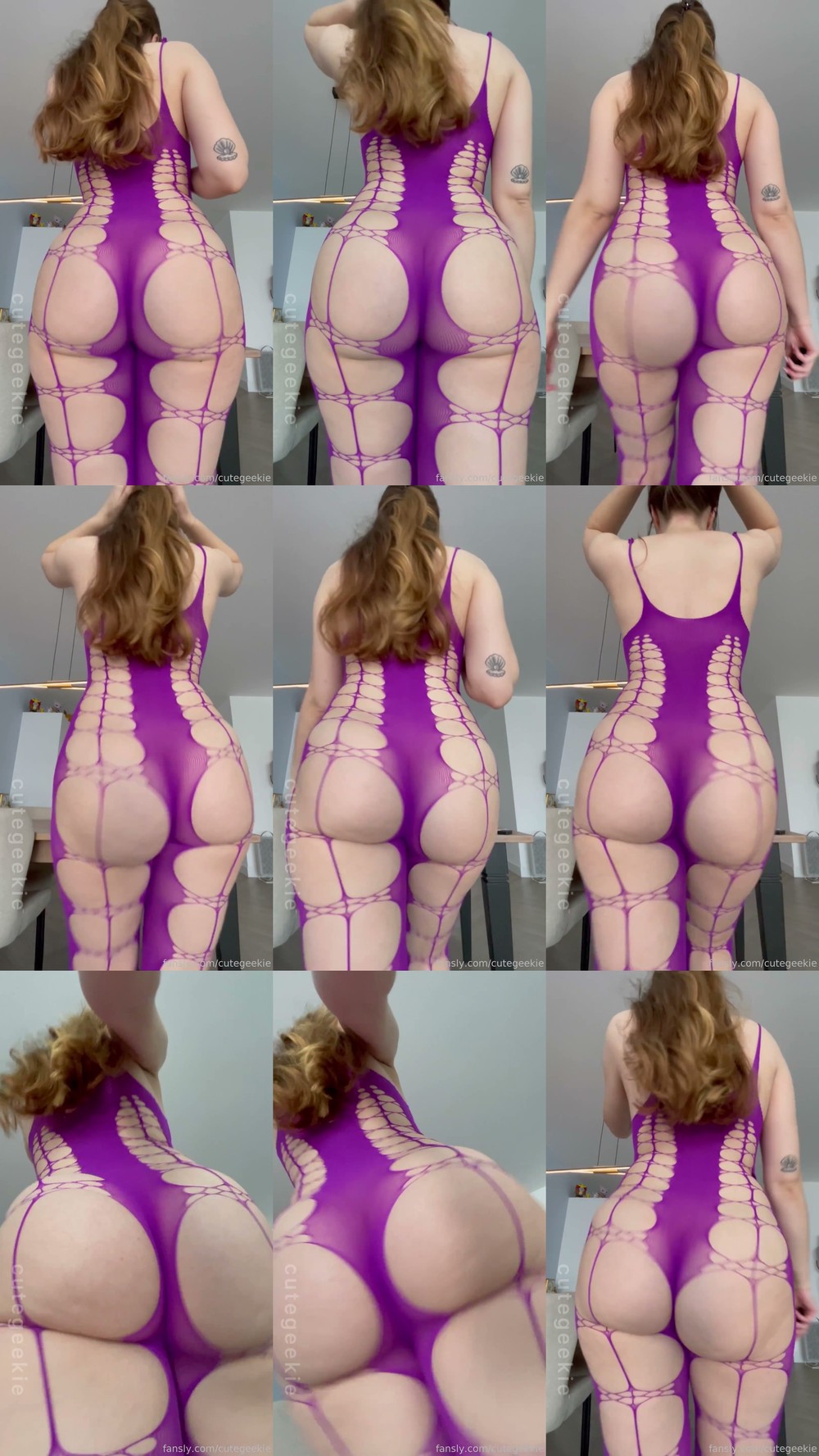 Scene screenshots from Cutegeekie cutelittlepearl - Fishnets (OnlyFans)