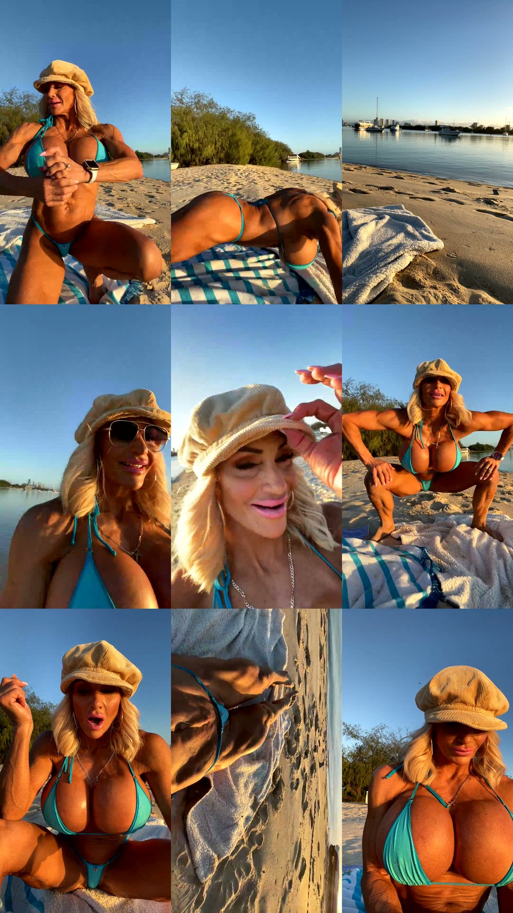 Scene screenshots from Aussiemusclebarbie/Taylor G - Beach (OnlyFans)