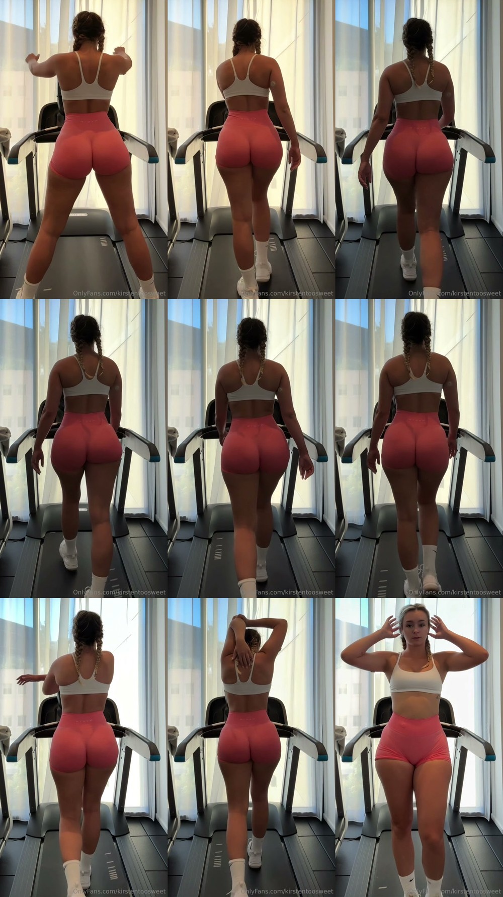 Scene screenshots from Kirstentoosweet - Treadmill Walking (OnlyFans)