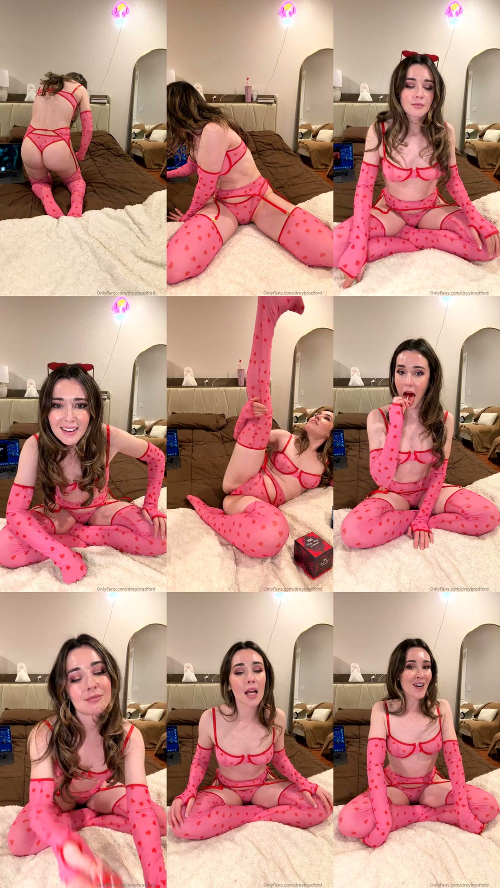 Scene screenshots from Audrey Bradford (dreybradford) - Valentine's Day Live (OnlyFans)