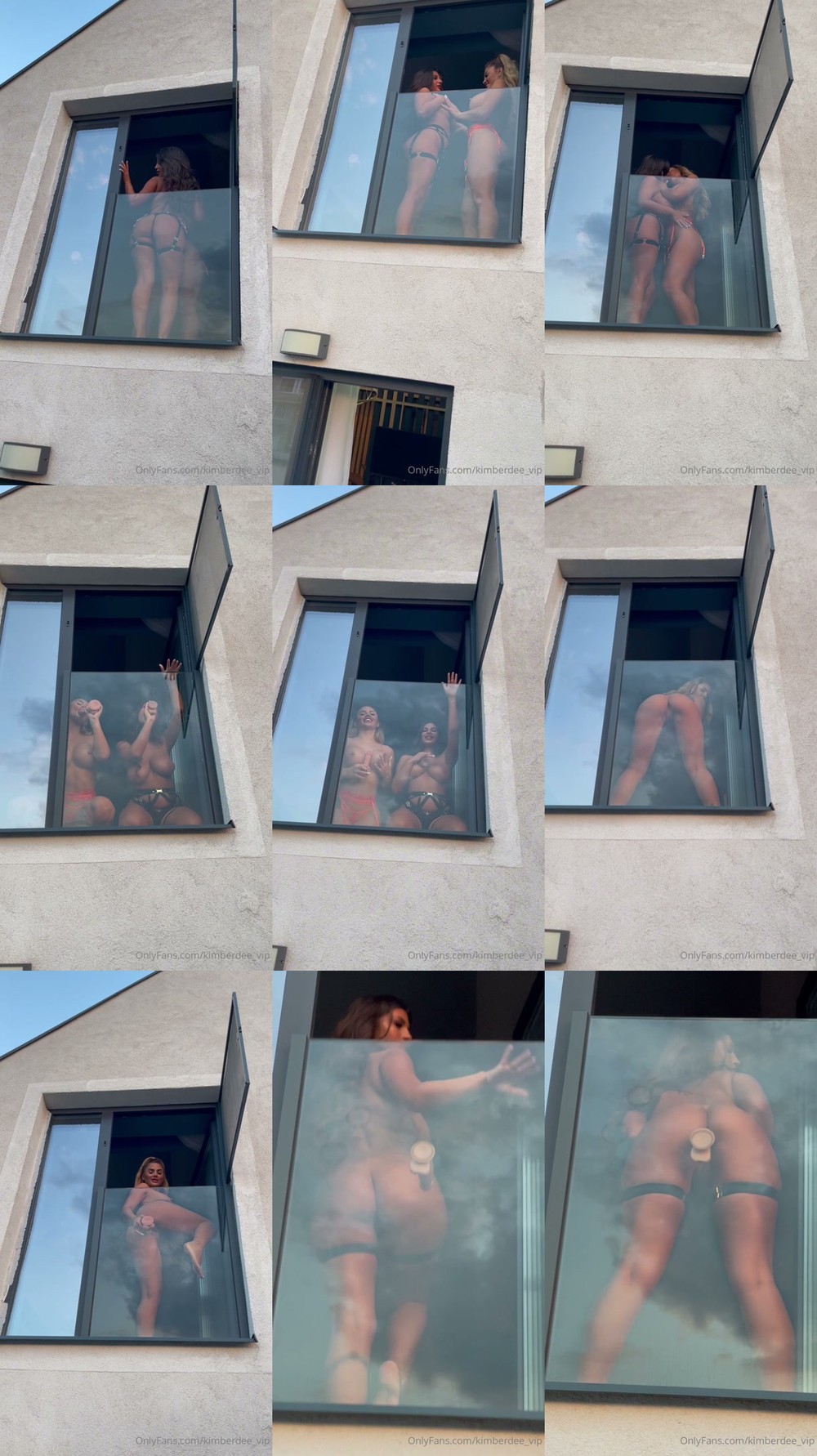 Scene screenshots from Kimberdee - Balcony Dildo Fucking (OnlyFans)