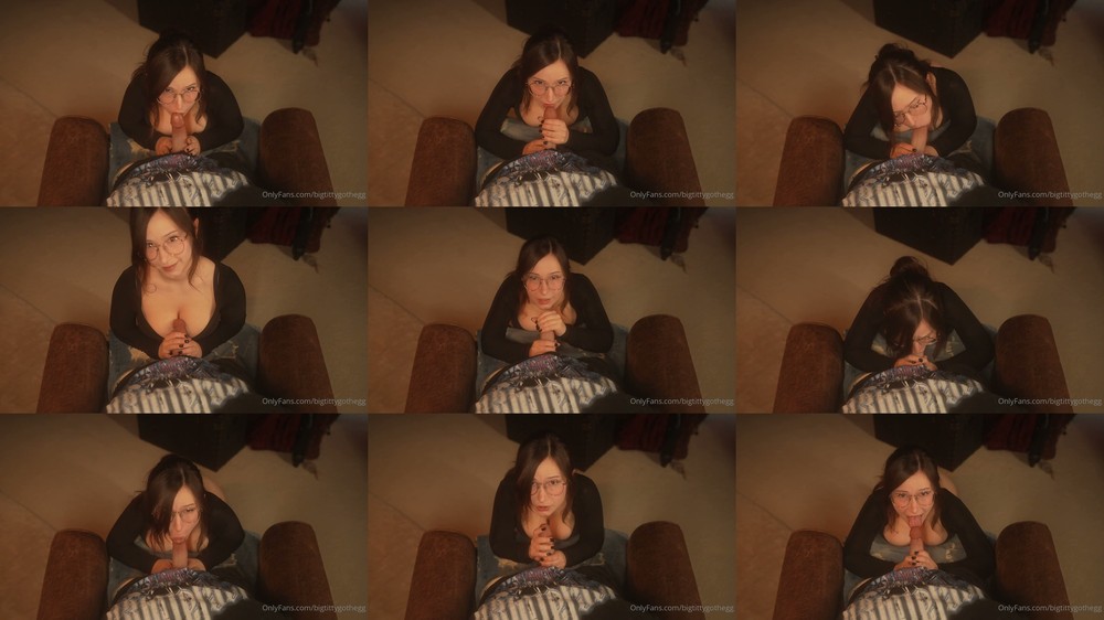 Scene screenshots from bigtittygothegg - Blowjob (OnlyFans)