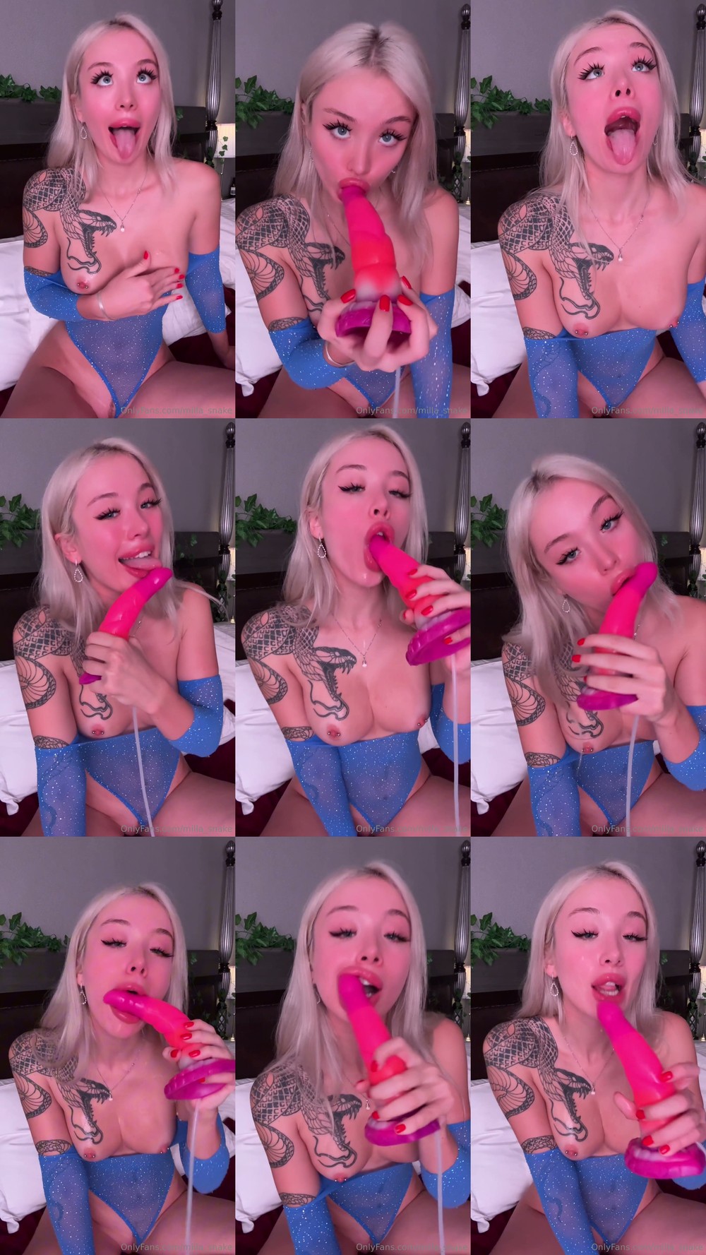 Scene screenshots from Milla Royce (Persifnut) - Dildo Blowjob (OnlyFans)