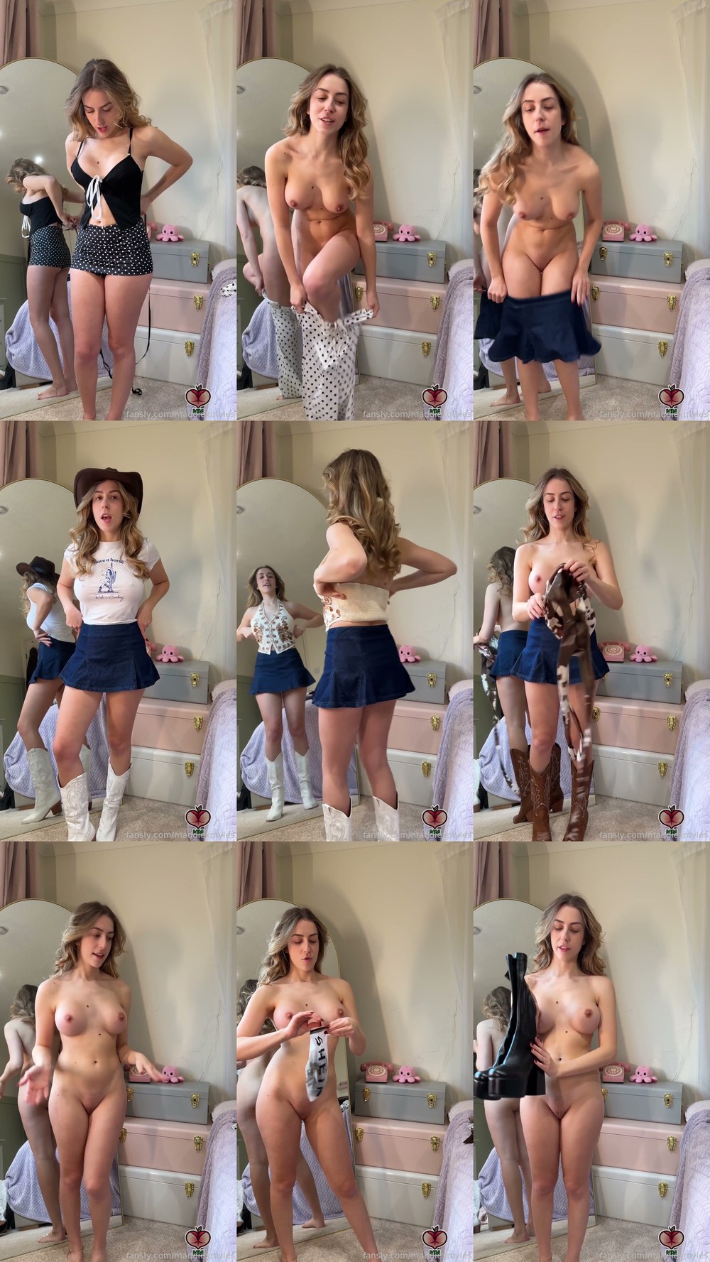 Scene screenshots from MaddiexMyles - Try On And Catch Up With Me Whilst I Try On A Few Different Outfits (OnlyFans)