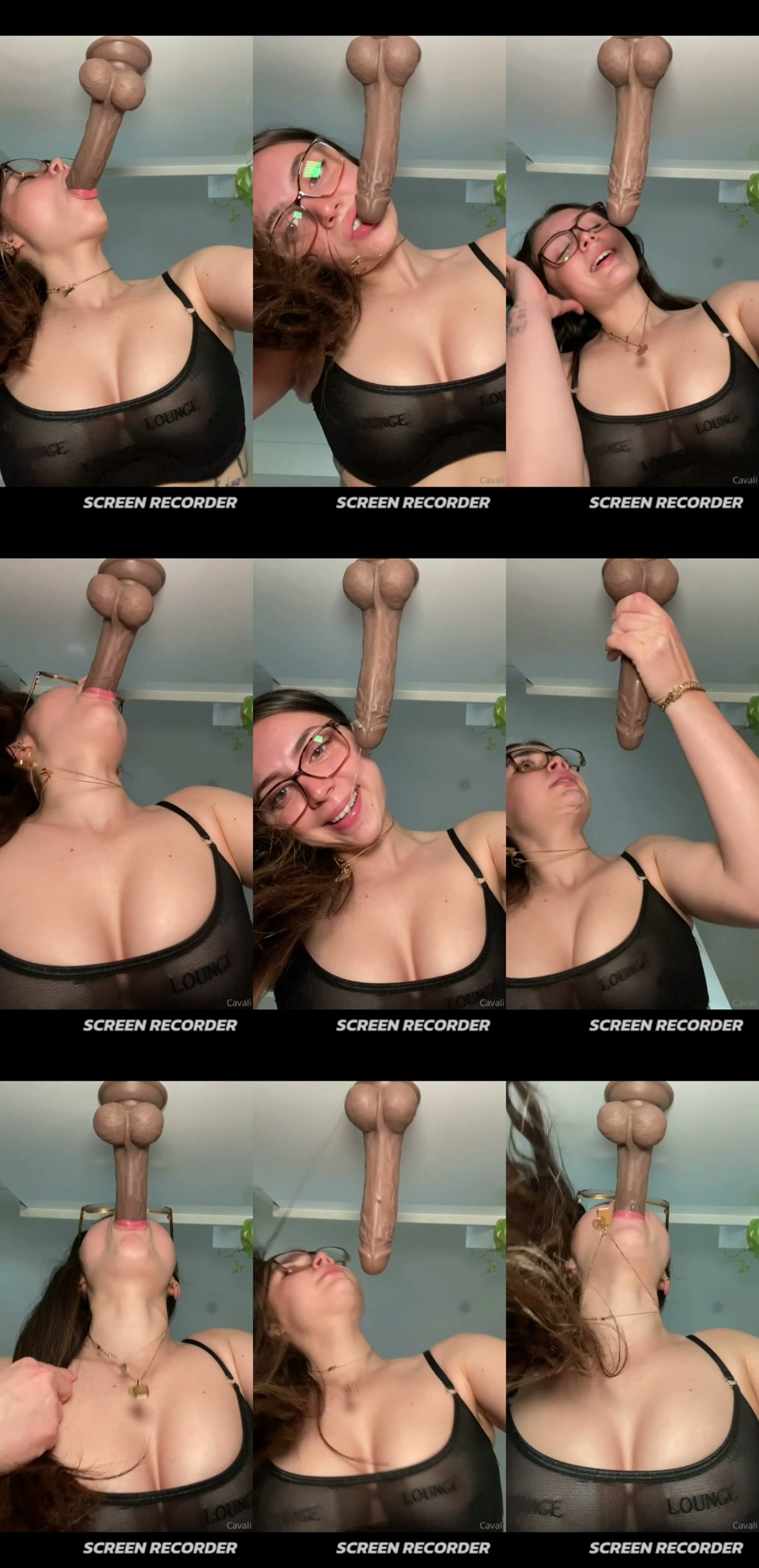 Scene screenshots from Lilith Cavaliere - Dildo Blowjob (OnlyFans)