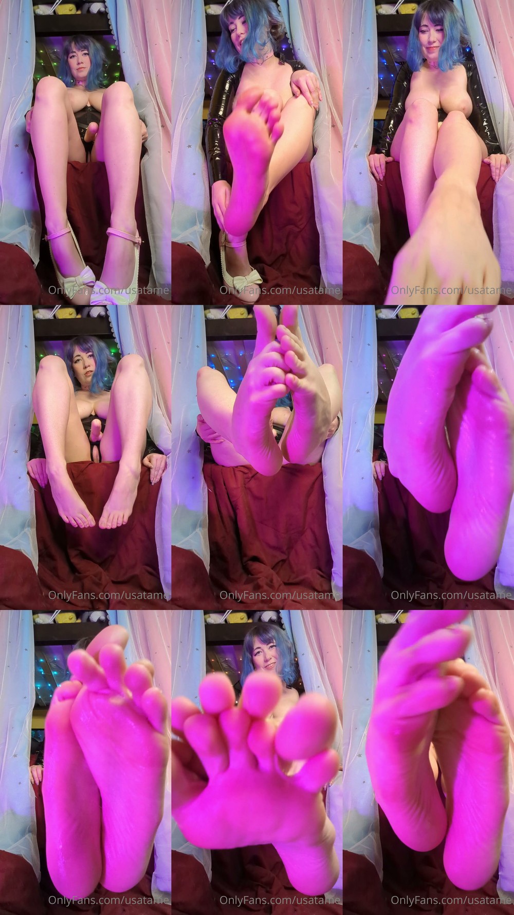 Scene screenshots from Usatame - Usatame Futa Feet (OnlyFans)