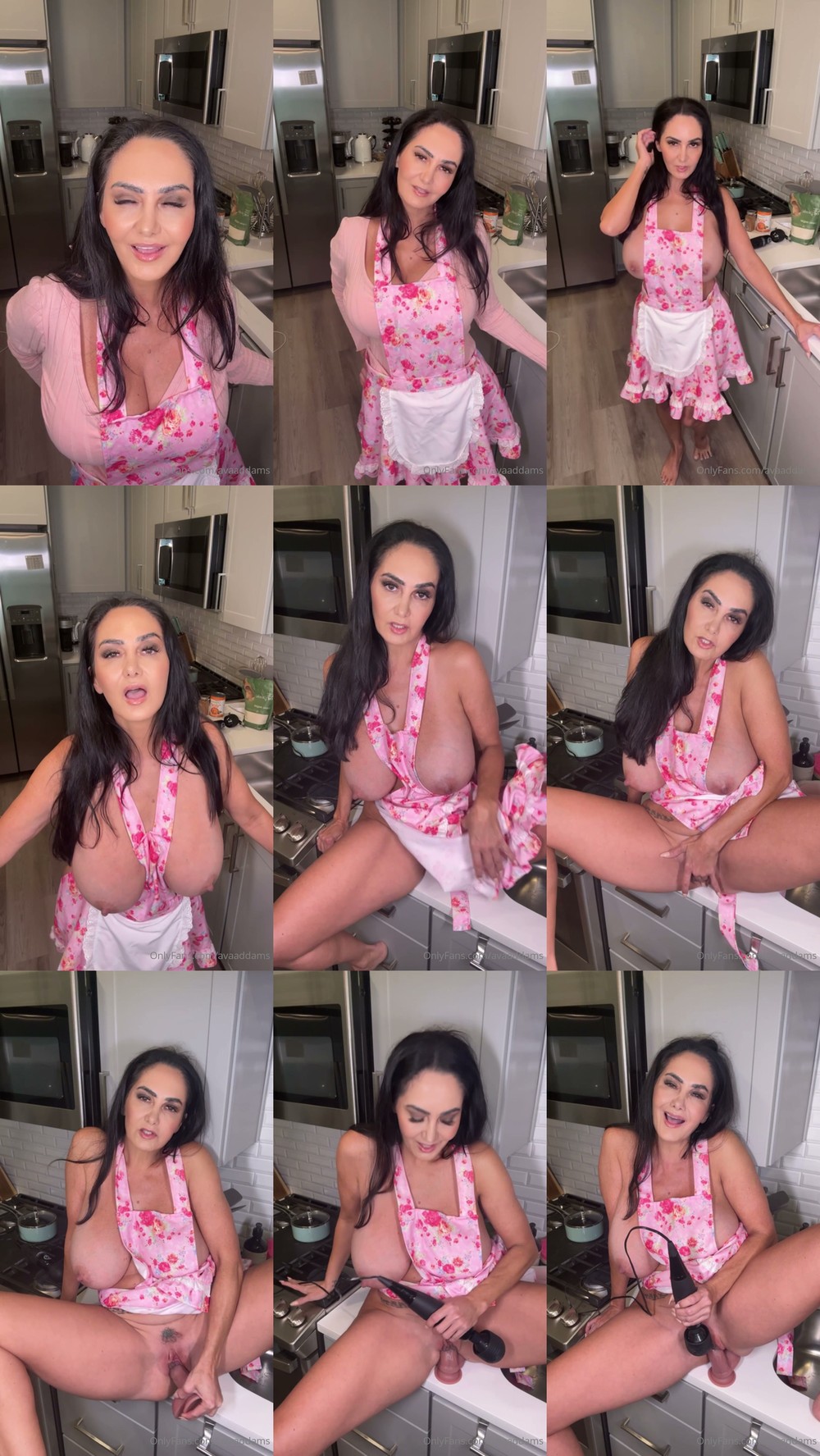 Scene screenshots from Ava Addams - Kitchen Rolepla (OnlyFans)