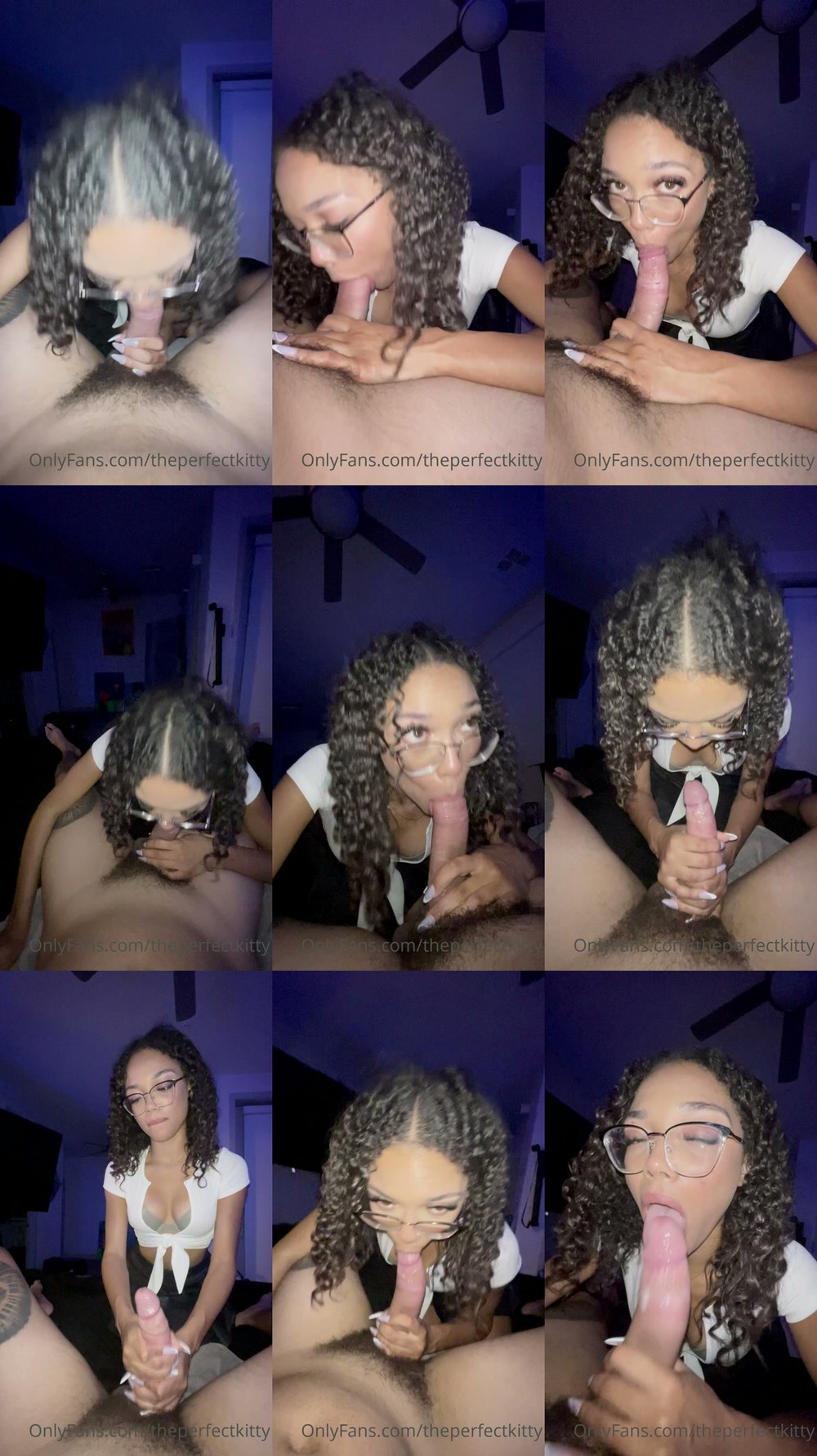 Scene screenshots from Nerdy petite kitty (theperfectkitty) - Blowjob (OnlyFans)