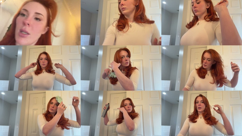 Scene screenshots from Jenna Lynn Meowri - Nipplres See Thru During Grwm Stream (OnlyFans)