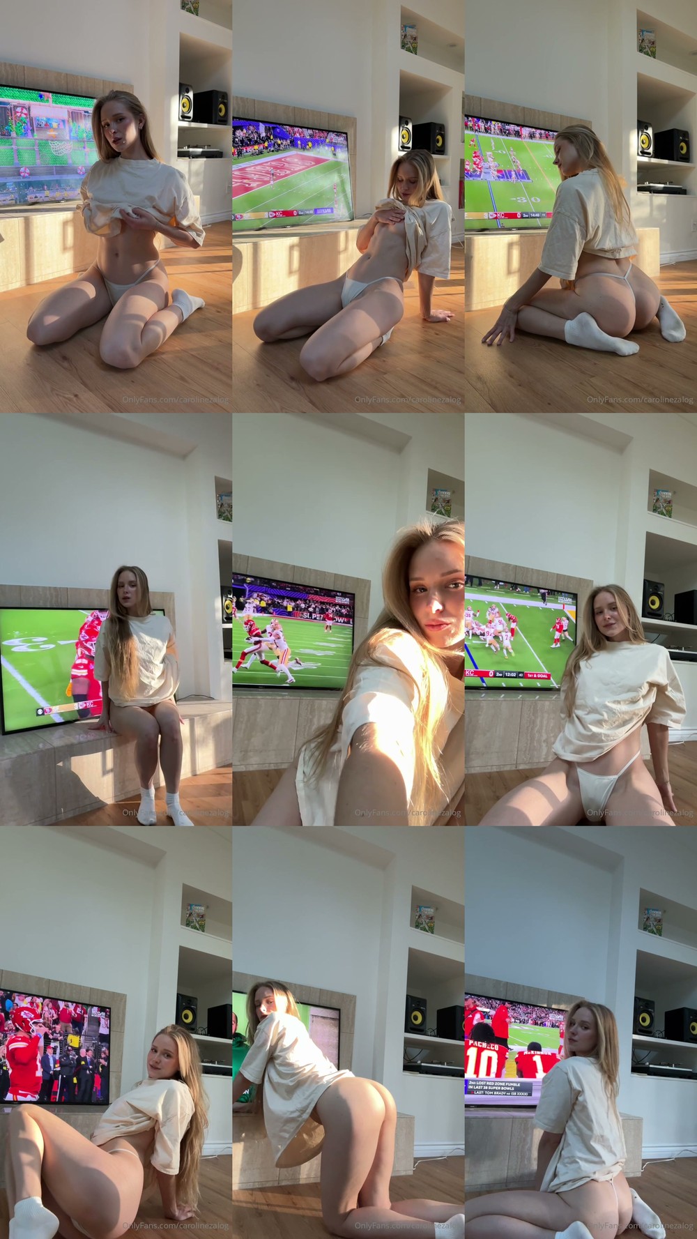 Scene screenshots from Caroline Zalog - Tease (OnlyFans)