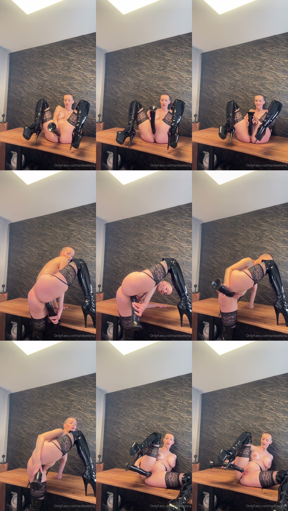Scene screenshots from Anike Ekina - Dildo Fucking (OnlyFans)