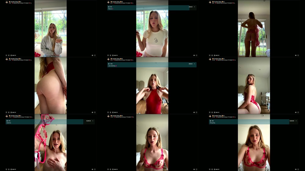 Scene screenshots from Caroline Zalog - CZ Valentine Live @ 2026 Feb (OnlyFans)