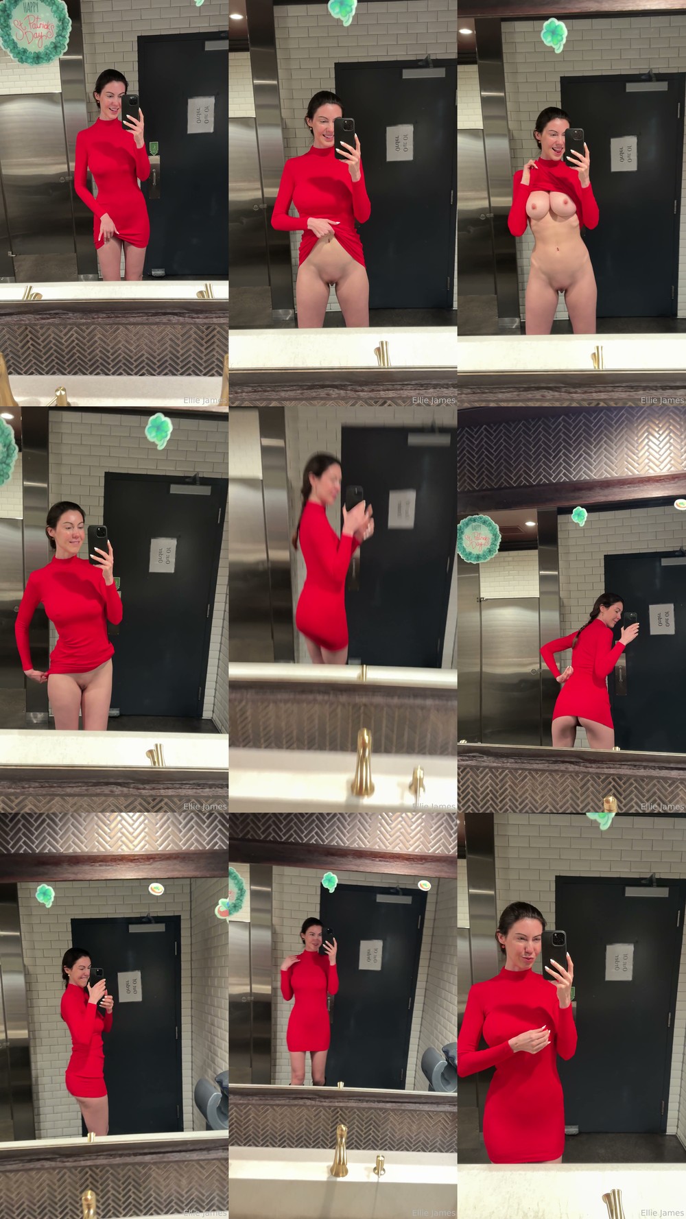 Scene screenshots from Lady In The Streets (elliejames) - Red Dress (OnlyFans)