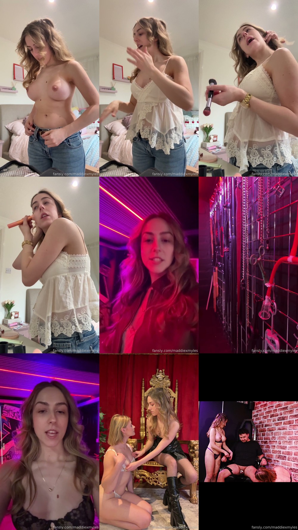 Scene screenshots from MaddiexMyles - Day In The Life | Vlog | BTSCome With Us On A Trip To The Dungeon With @Princess-Rae And J! Take A Look At So (OnlyFans)