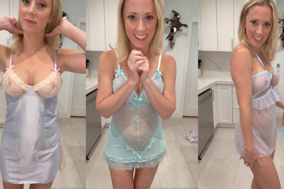Watch Vicky Stark - Blue Nightie Try On full movie - Vicky Stark - FullHD