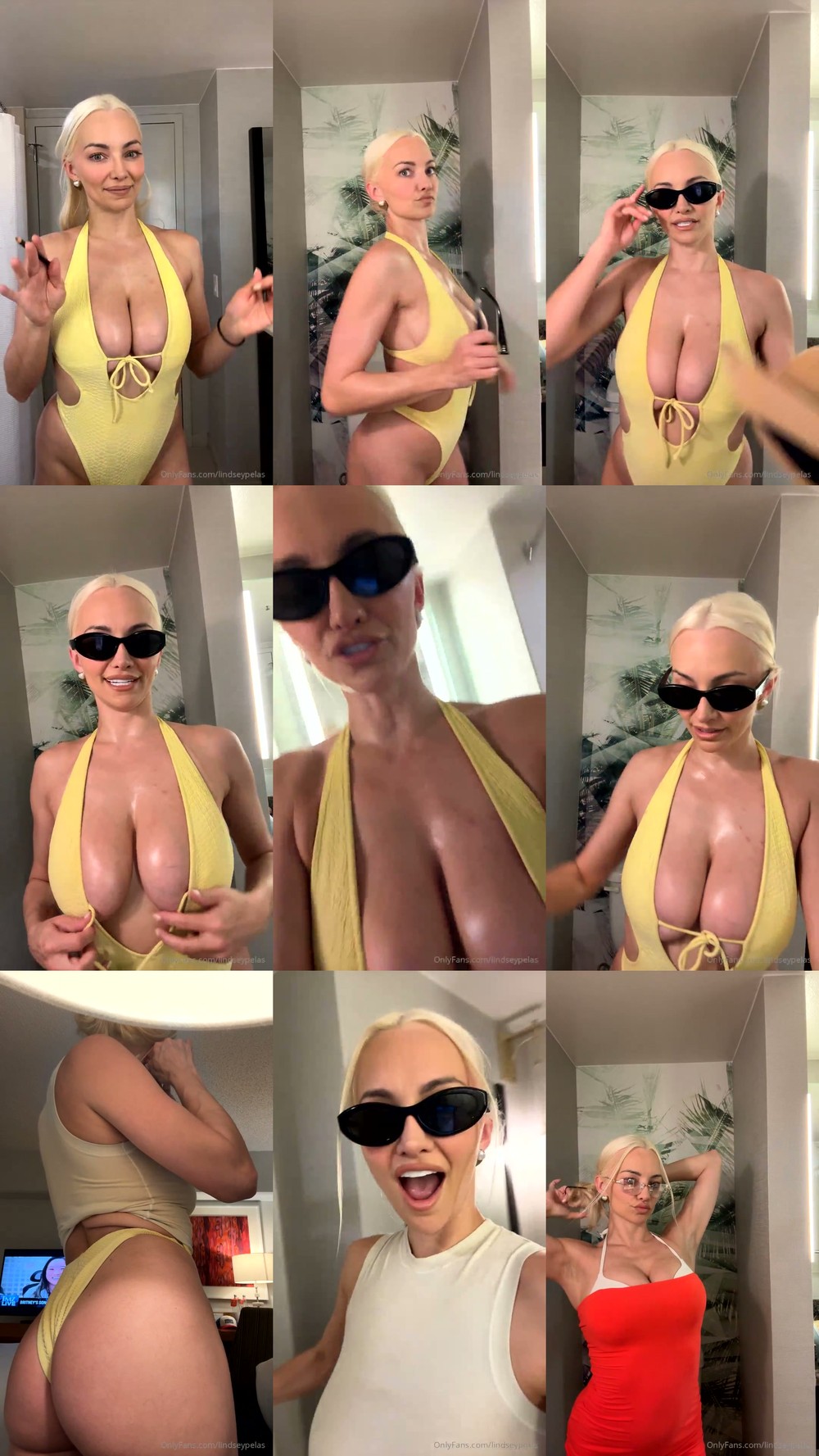 Scene screenshots from Lindsey Pelas - Livestream April 4, 2026 (OnlyFans)