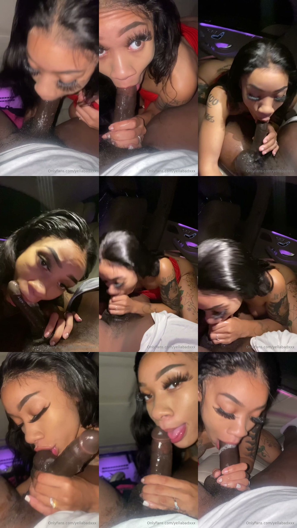 Scene screenshots from YellaBadXXX I YellaMae (YellaMaeXXX, Amaezing Mae, yellasxxx) - Car BJ (OnlyFans)