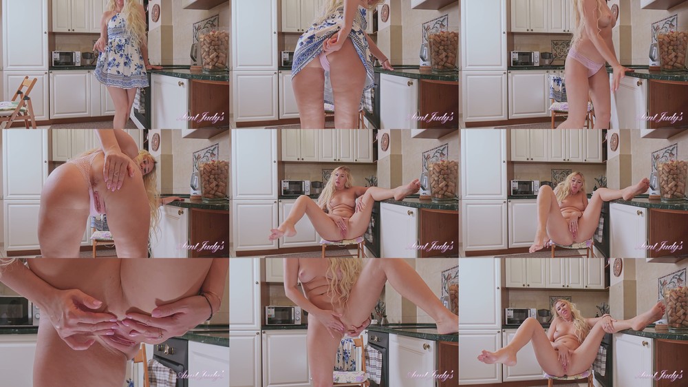 Scene screenshots from Mishel (Michele Nolimi) - Mishel Strips Off Her Summer Dress in the Kitchen and Plays for You (2025-06-16) (AuntJudys)