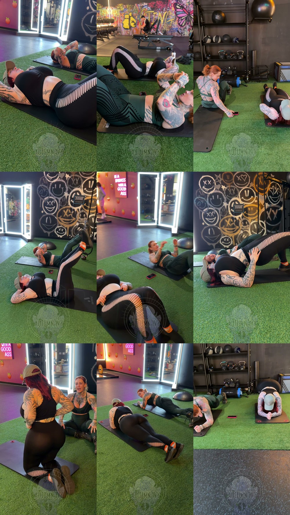 Scene screenshots from Autumn Ivy - Workout With Bisoujomom (OnlyFans)