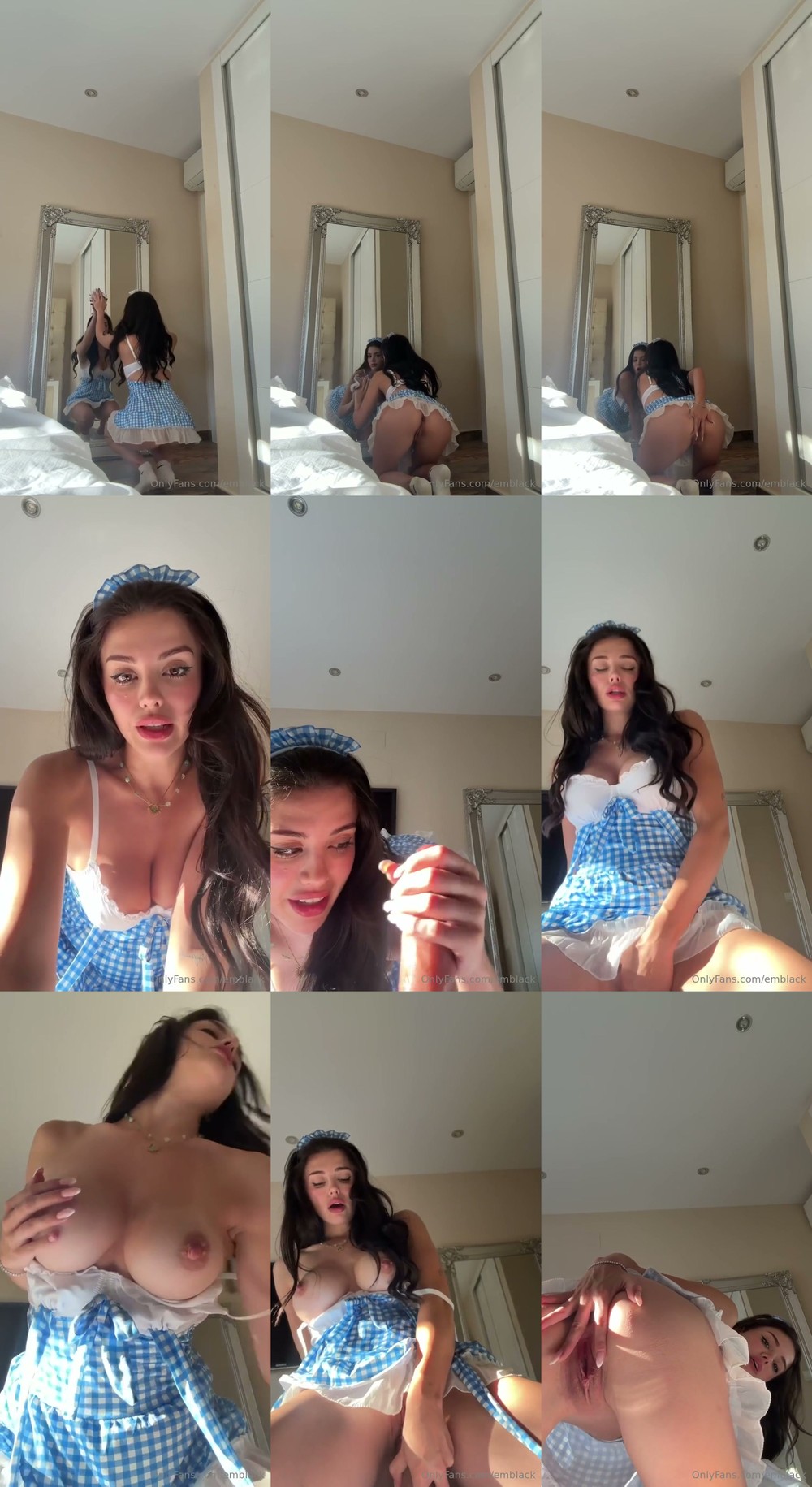 Scene screenshots from Emily Black (Emblack) - Maid Masturbate (OnlyFans)