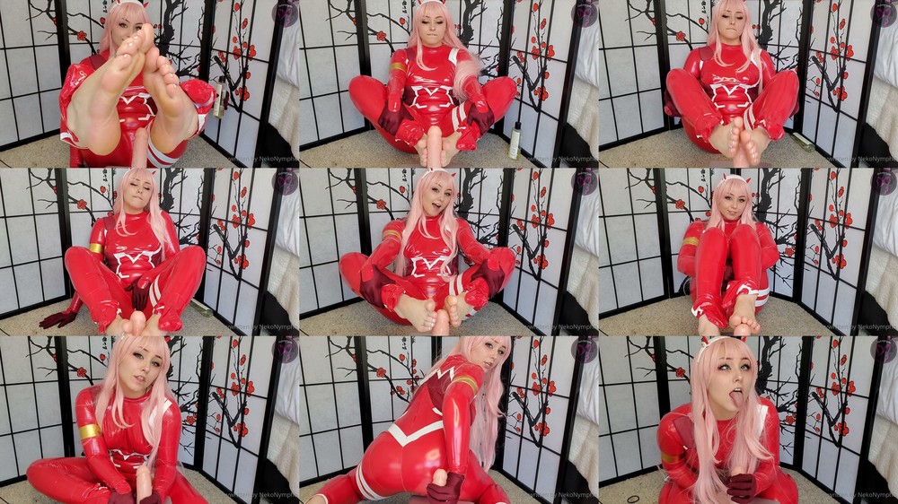Scene screenshots from NekoNymphe (NekoWaifu, Goddess Azahara) - Zero Two Footjob (OnlyFans)