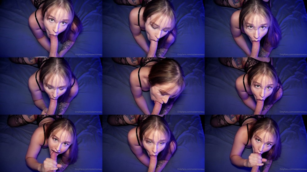 Scene screenshots from Violet Moreau - Blowjob (OnlyFans)