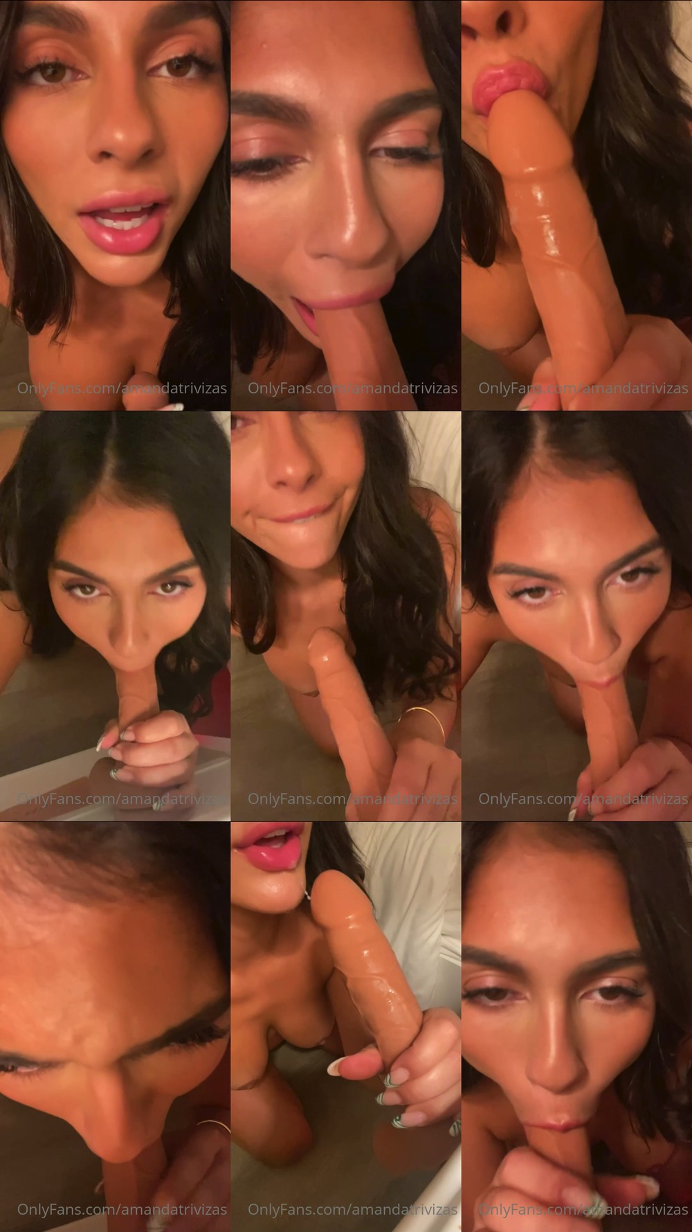Scene screenshots from Amanda Trivizas (amandatrivizas) - Dildo Blowjob April 21, 2026 (OnlyFans)