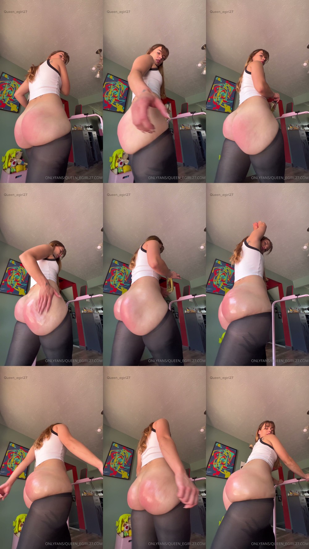 Scene screenshots from Queen_D (queen_egirl27) - Oiled Ass (OnlyFans)